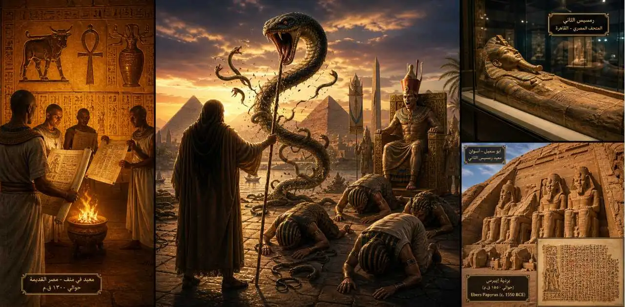 Ancient Egypt Temple, Serpent, and Museum