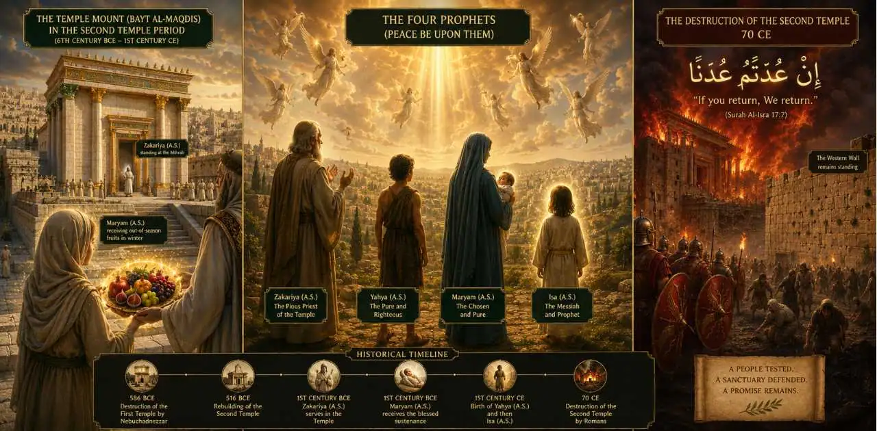 Biblical history and divine prophecy triptych